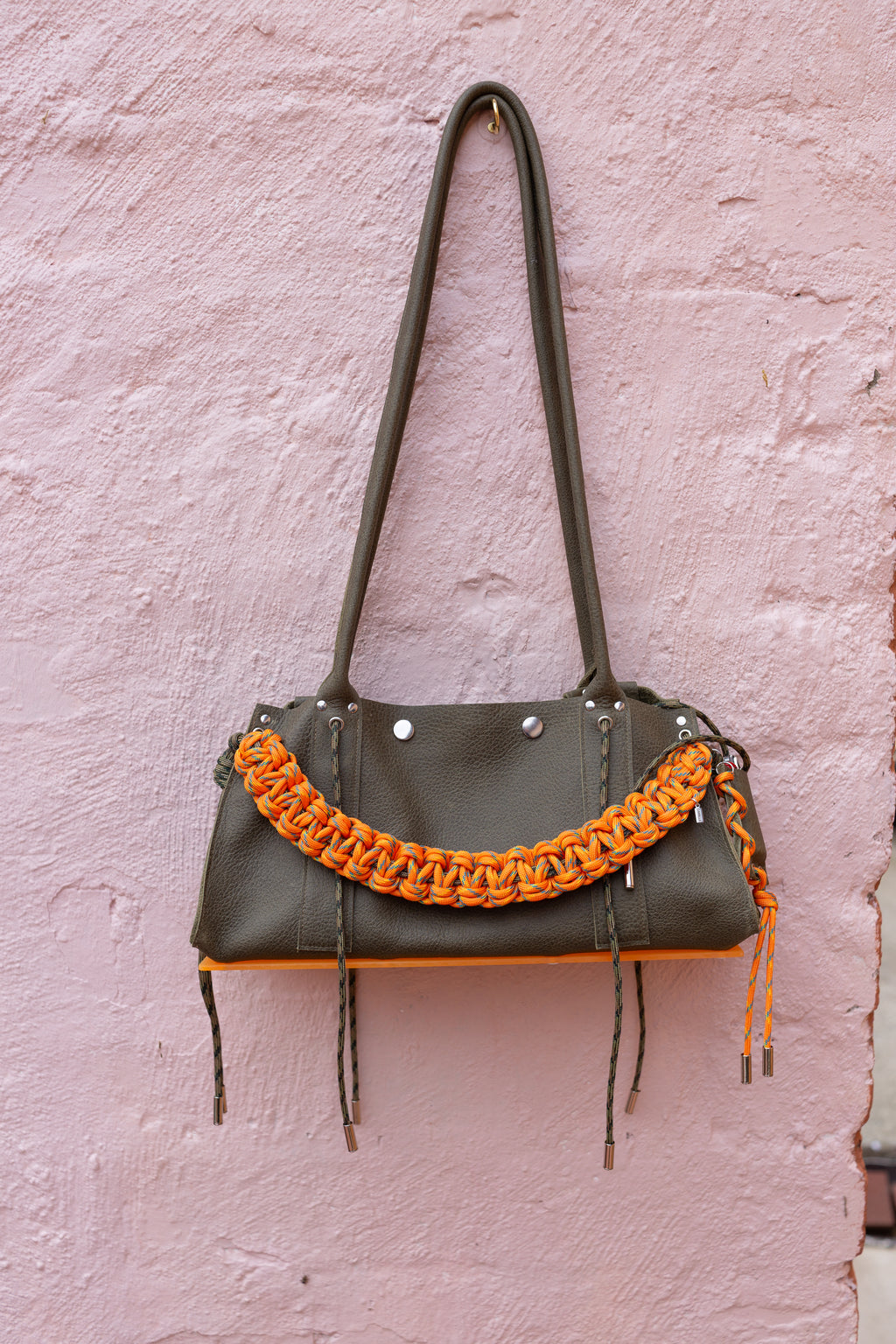 Rose Bag in Moss+Tangerine