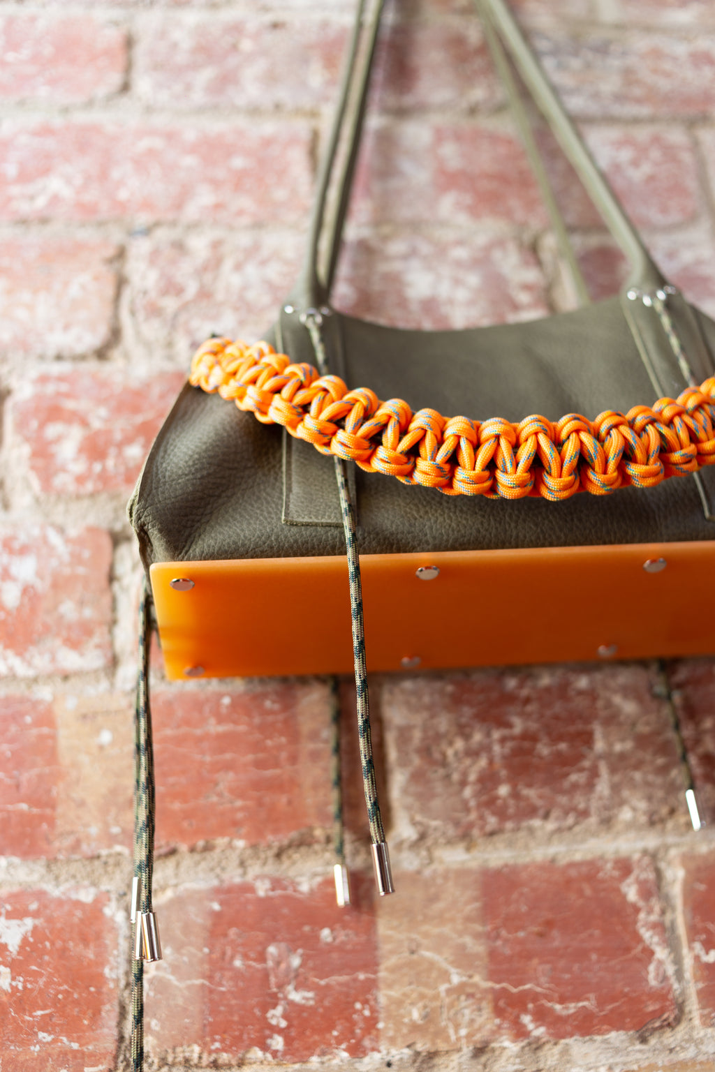 Rose Bag in Moss+Tangerine