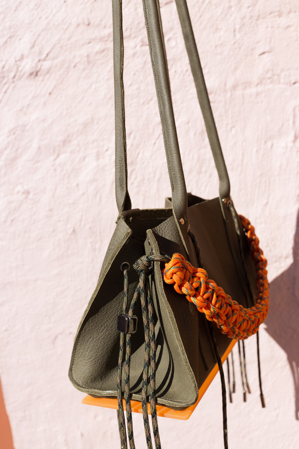 Rose Bag in Moss+Tangerine