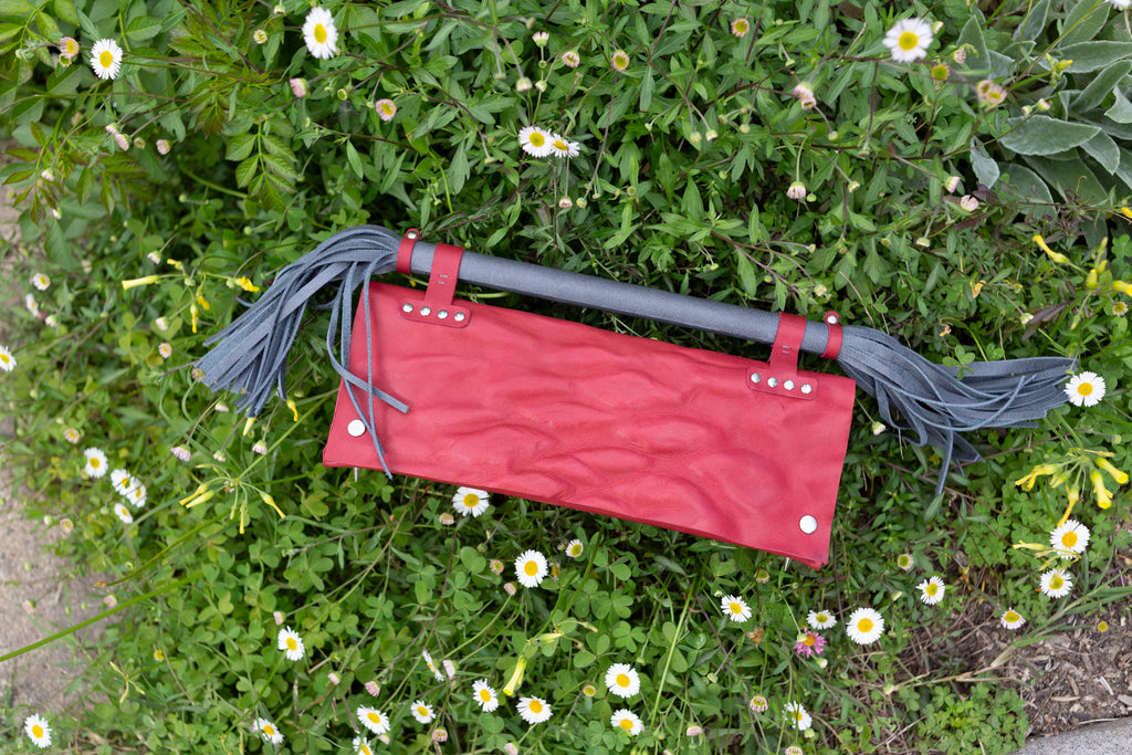 1 of 1 Pony Fringe bag in Red Ripple+Steel Blue