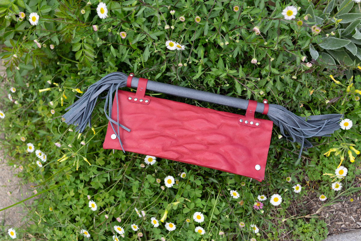 1 of 1 Pony Fringe bag in Red Ripple+Steel Blue