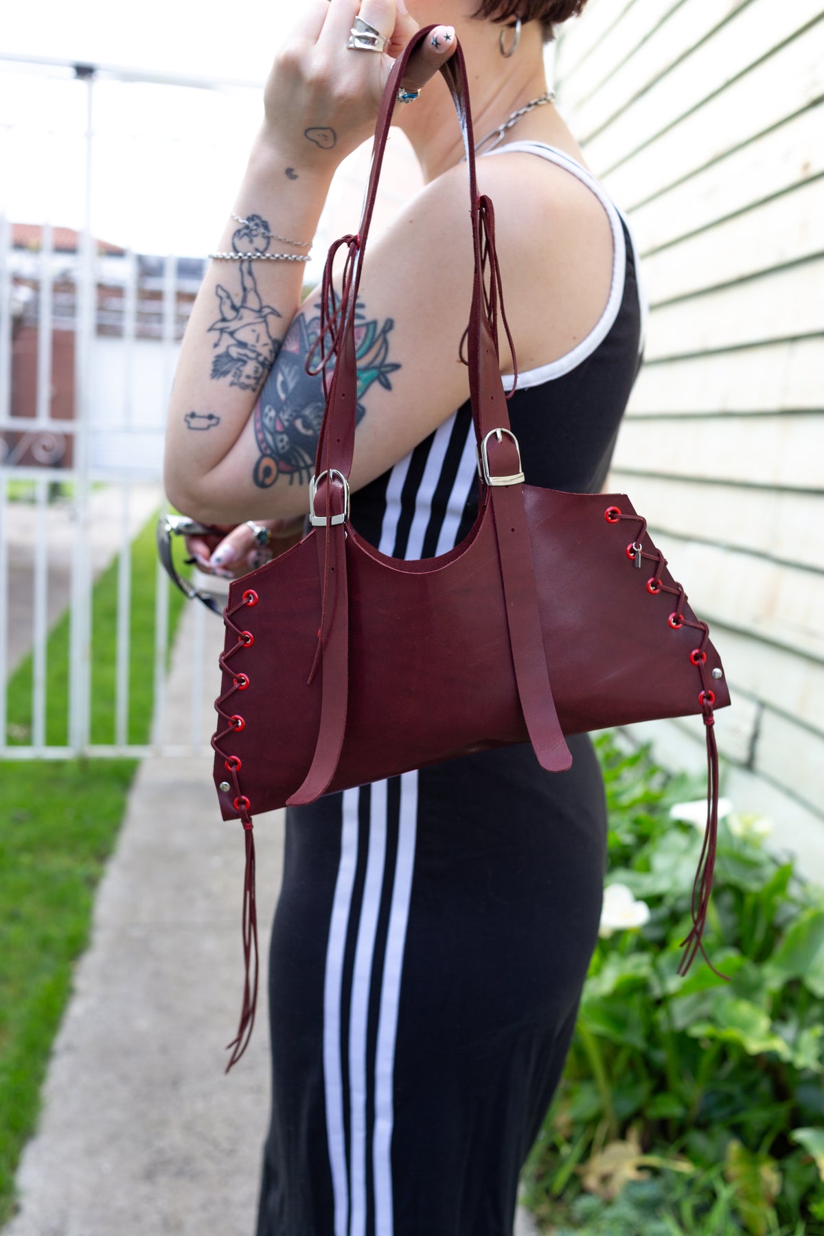 The Split Bag in Oxblood