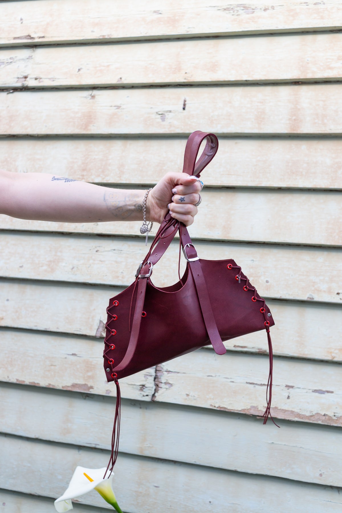 The Split Bag in Oxblood