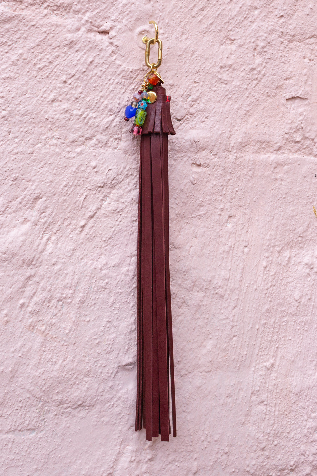 Large Beaded Tassel Keychain