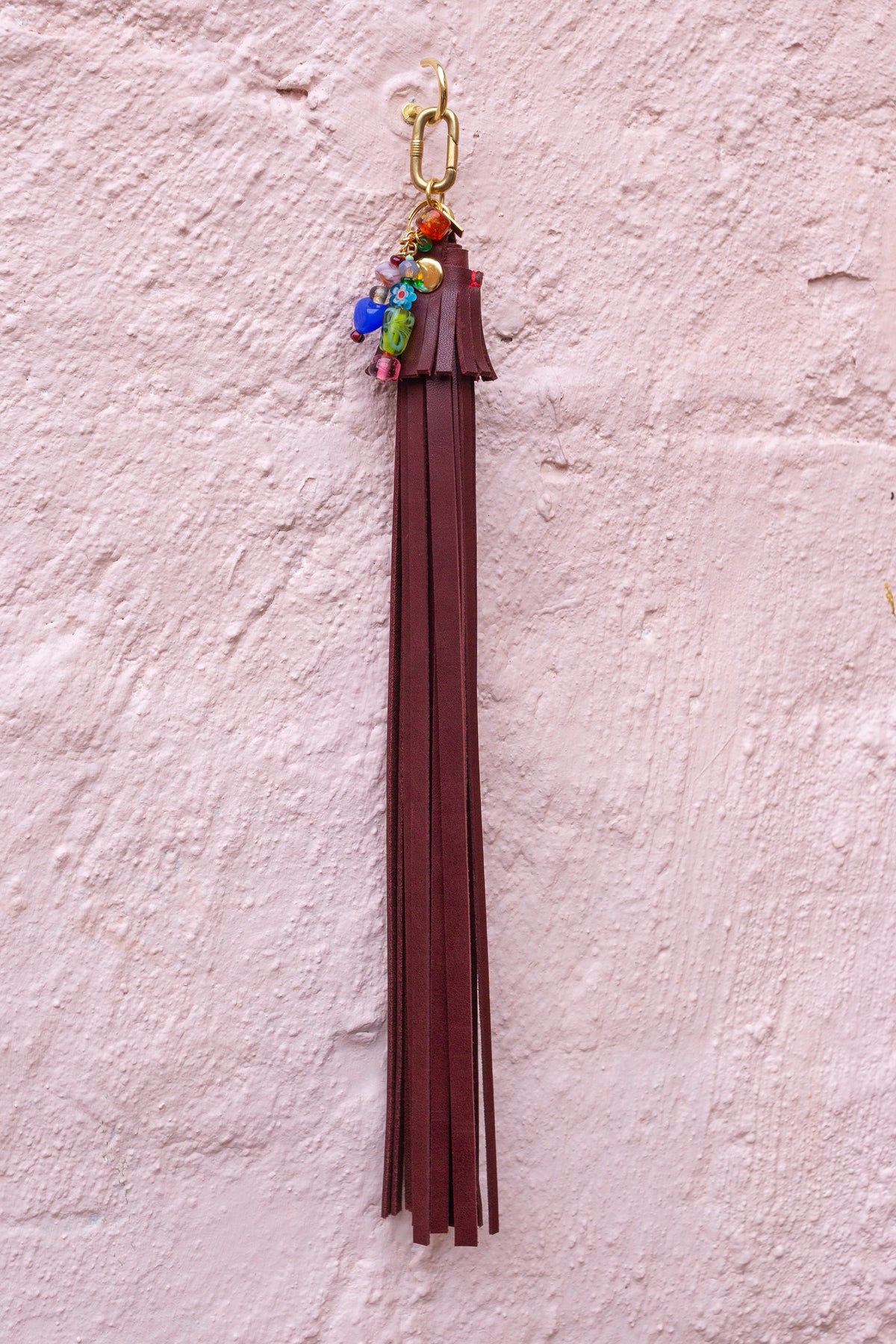 Large Beaded Tassel Keychain