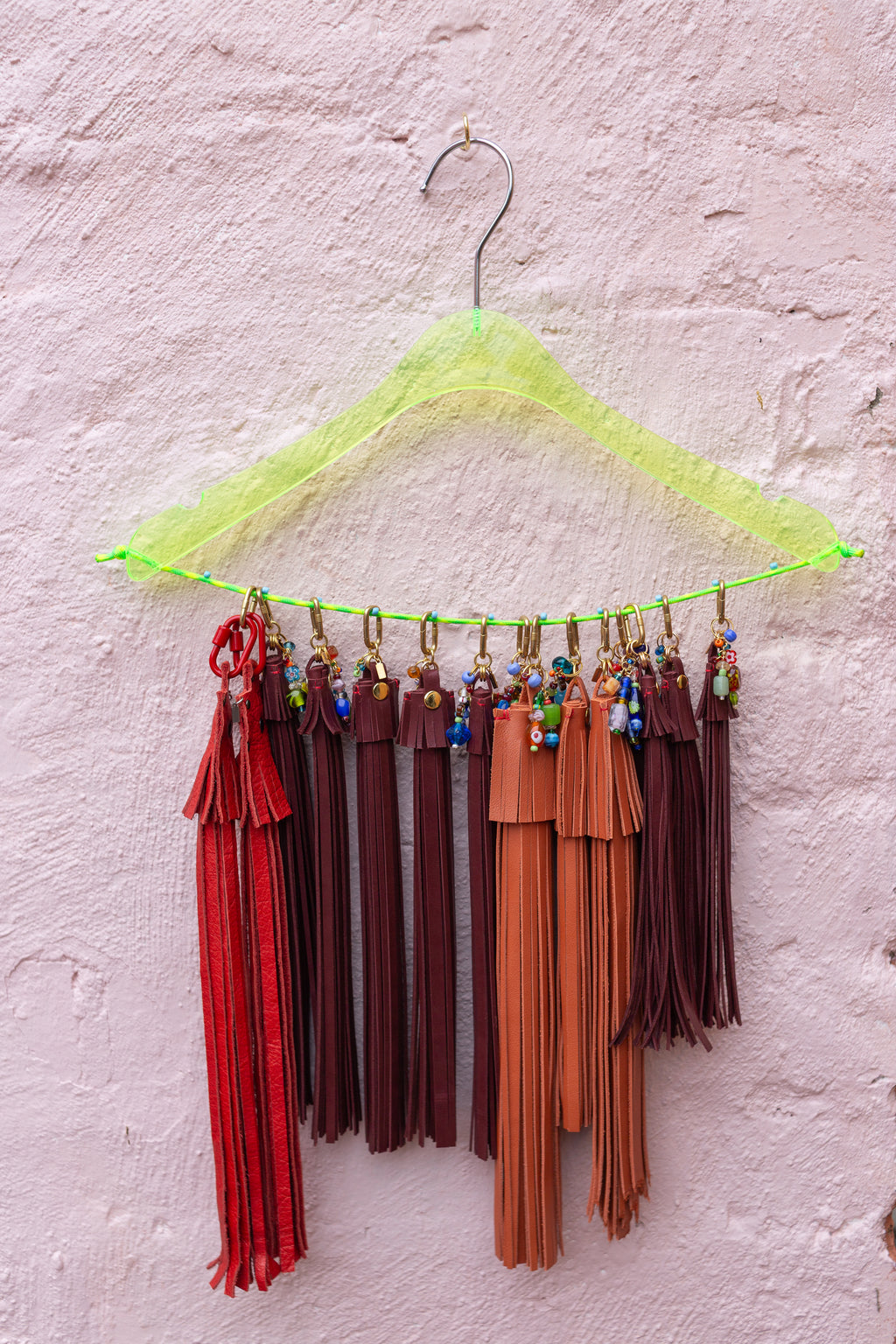 Large Beaded Tassel Keychain